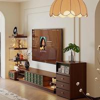 Meuble TV en bois massif, style moderne et luxueux, fait main en Merbau, pour salon, durable, écologique, console minimaliste