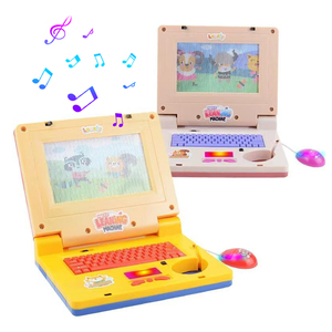 Mainan komputer Mini anak-anak, Notebook mesin pembelajaran proyeksi pencahayaan & musik hadiah ulang tahun pendidikan dini - Product Image 1