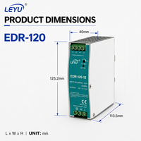 Alimentation électrique sur rail DIN mince de 40 mm, 120 W, 12 V 10 A, 24 V 5 A, 48 V 2,5 A, alimentation industrielle à découpage, convertisseur AC/DC