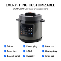 Autocuiseur électrique de luxe 6L de haute qualité ménage 6 litres multifonction pot de roucoulement électrique grand autocuiseur intelligent