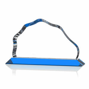 Alta qualidade personalizado design simples pagode montanha pico forma cristal obelisco troféu prêmio - Product Image 2