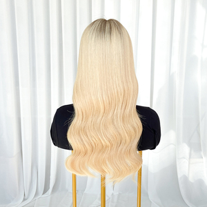 Perruque Lace Front de Luxe en Cheveux Vierges, Personnalisée, avec Balayage Brun et Doré - Product Image 2