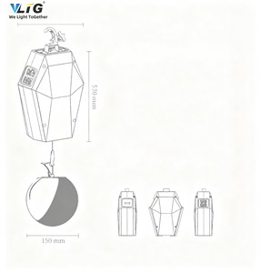 Sistema de Iluminación LED Cinético de Esferas Múltiples con Elevación Motorizada y Efecto Visual Dinámico Inmersivo <span class=keywords><strong>3D</strong></span> con Mapeo de Píxeles DMX - Product Image 4