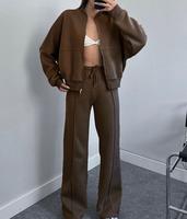 Ensemble de sport décontracté pour femme, coupe oversize, deux pièces, idéal pour le fitness et le jogging – Nouvelle collection transfrontalière très prisée