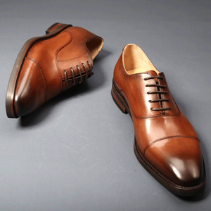 Chaussures Oxford de luxe vintage en cuir de vachette pleine fleur, décontractées et habillées, pour affaires et occasions formelles - Product Image 5