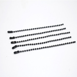 Fabricante personalizado moda alta calidad negro 2,0mm llavero BOLA DE Metal cadena colgante - Product Image 2