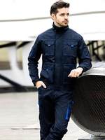 Vêtements de travail pour atelier de réparation automobile en sergé de polycoton, résistants aux taches, durables et personnalisables : veste et pantalon