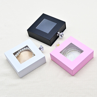 Boîte à bijoux de luxe en carton écologique avec logo personnalisé, emballage tiroir pour colliers, bagues, boucles d'oreilles, cadeaux, plateaux et présentoirs