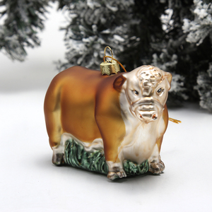 Handmade High Quality <strong>Glass</strong> Cow Christmas <strong>Tree</strong> Ornaments Mini Animal Decoration Eco-friendly European Style - Product Image 1