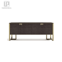 Meuble de salon haut de gamme 2026 : Console en métal avec portes, meuble TV moderne de luxe en acier inoxydable, meuble d'appoint style ferme