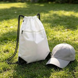 Custom Reusable Polyester <b>Drawstring</b> <b>Backpacks</b> Print Logo Gym Shoulder School Bag for Kids - Product Image 2