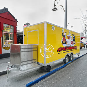 2025 Mobile Kitchen Foodtruck Ice Cream Cart With Wheels Fast Food <b>Truck</b> Hot Dog Bbq Concession Food Trailer <b>for</b> <b>Sale</b> - Product Image 5