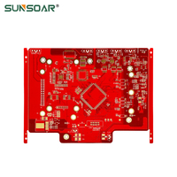 Produsen PCBA OEM Kustom Masker Solder Merah atau Warna Lain PCB SMT THT Prototipe & Produksi Massal