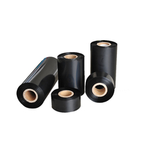 Pita Resin tahan panas, pita perawatan mencuci Resin Transfer termal hitam, pita Printer tinta kain