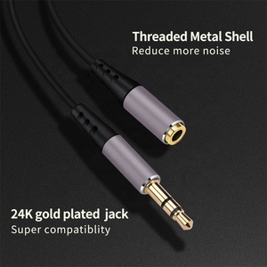 WITNUT auricolare <span class=keywords><strong>Jack</strong></span> <span class=keywords><strong>Stereo</strong></span> maschio a femmina cavo di prolunga <span class=keywords><strong>Audio</strong></span> cavo Aux placcato in oro 3.5mm 6 mesi scatola di colore Ce,ce ROHS 3m OD3 - Product Image 5