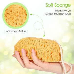 Éponge de Bain Exfoliante à Bulles pour Adultes et Enfants, Nettoyage au Bain, Coton d'Algues Marines en Nid d'Abeille pour Tous les Âges - Product Image 3