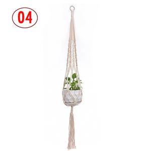 Maceta Colgante de <span class=keywords><strong>Cuerda</strong></span> de Cáñamo Tejida Multiusos H507, Colgador de Plantas <span class=keywords><strong>para</strong></span> <span class=keywords><strong>Colgar</strong></span> en la Pared, Cesta Colgante de <span class=keywords><strong>Cuerda</strong></span> de Algodón, Maceta <span class=keywords><strong>para</strong></span> Flores - Product Image 4