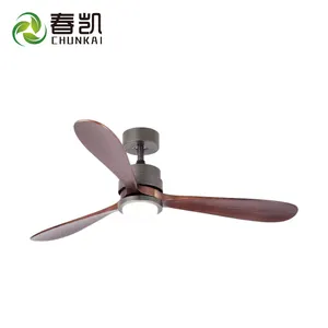 Decorative Home 52 Inch 3 Solid Wood Blade Ceiling Fan with LED Lights