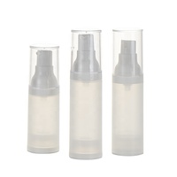 Flacon pompe sans air personnalisé de 15 ml, 30 ml, 50 ml, cylindrique, givré, rechargeable, pour emballages cosmétiques et soins de la peau