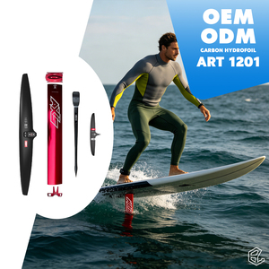 Set de Foil de Carbono para Downwind de Alto Rendimiento ART PRO 1201 con Mástil de Aluminio Rojo, para Deslizamiento Largo y Bajo Estallido en Aguas Abiertas - Product Image 5