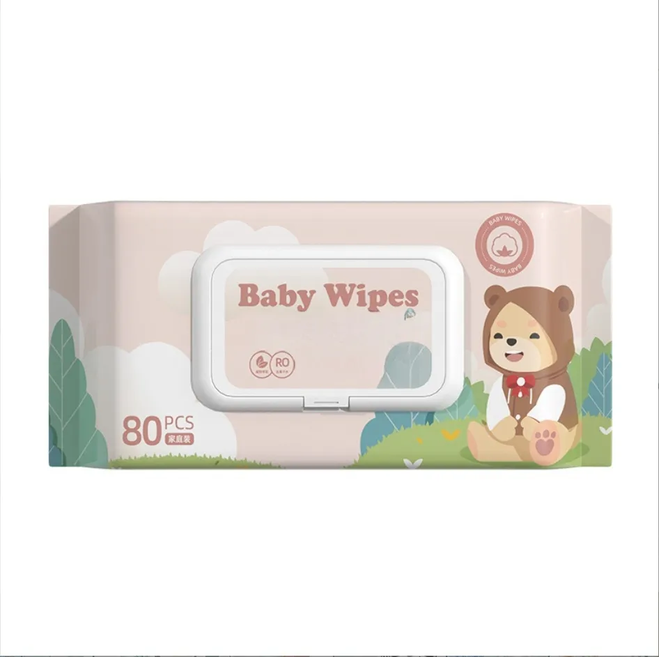 Disposable Organic Cotton Baby Wipes Bio Secret Wet Wipes Hot Sale 80PCS OEM Bags Natural Ingredients for Household Use