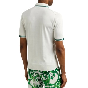 Maglieria da uomo personalizzata con bottone in maglia sportiva Top a maniche corte Polo da Golf da uomo in maglia Slim Fit maglione Polo t-shirt - Product Image 5