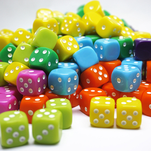 Oem ODM Acrylic 16mm đầy màu sắc Dot <span class=keywords><strong>DICE</strong></span> với một bên trống <span class=keywords><strong>DICE</strong></span> biểu tượng tùy chỉnh màu xanh lá cây màu vàng màu xanh trắng tím cam đen <span class=keywords><strong>DICE</strong></span> - Product Image 5