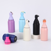 Neue Kreative Trinkflasche mit Kleiner Öffnung - Einfach Abnehmbarer Edelstahl-Isolierbecher mit Tragegriff für Valentinstag und Neujahr