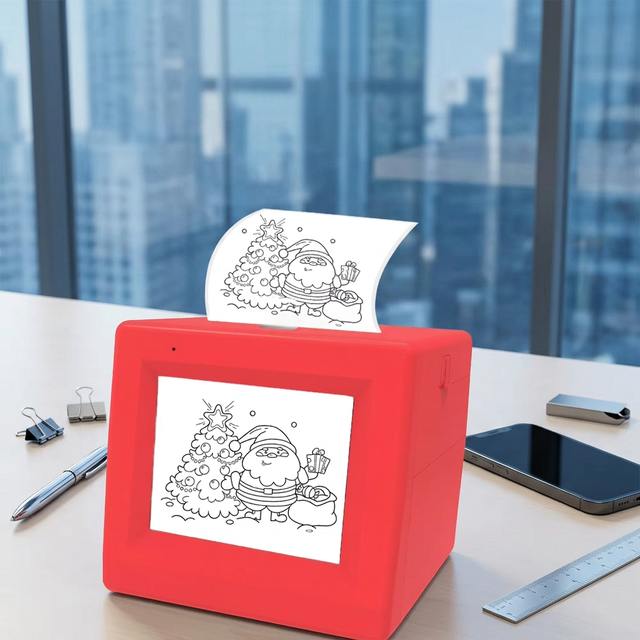 Mini Thermal Inkless Printer Portable Wireless AI Voice Control Pocket Sticker Photo Label Maker for Smartphone Custom Logo Box