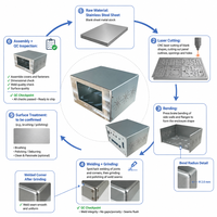 Fabrication sur mesure de tôles RUICHI, découpe laser en acier inoxydable, soudage, pliage, boîtier de commande industriel