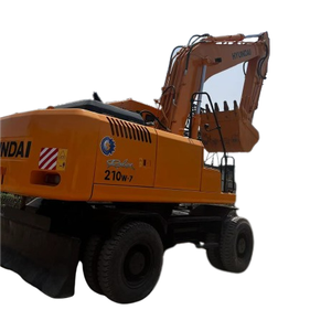 Excavadora de Ruedas Usada Hyundai 210W-7 con Motor Cummins, Alta Potencia de Excavación, Maquinaria Industrial en Venta a Precios Descontados - Product Image 1
