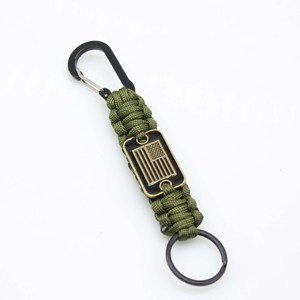 Hot Sale Unique Woven Parachute Cord Keychain Umbrella <strong>Rope</strong> Woven Mountaineering Keychain Handmade Round <strong>Rope</strong> Braided Keychain - Product Image 3