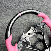Volant en cuir rose et fibre de carbone au design unique, adapté à l'Accord 10e génération, fabriqué au Guangdong