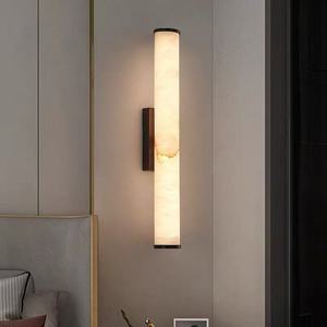 <span class=keywords><strong>Lampada</strong></span> da Parete Verticale in Rame e Alabastro con Luce LED Calda, Applique per Interni ed Esterni, Lampade da Parete in <span class=keywords><strong>Marmo</strong></span> per Casa, Hotel, Camera da Letto - Product Image 3