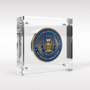 עובי 12 מ "מ + 5 מ" מ מרובע אקרילי מטבע אקרילי ברור מטבע מסגרת תג מסגרת מדליית אקריליק מגנטי - Product Image 3