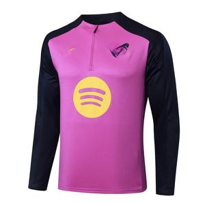 Camisetas de Fútbol de Manga Larga con Media Cremallera para Hombre, Otoño Invierno, Uniformes de Entrenamiento del <span class=keywords><strong>Barcelona</strong></span>, Camisetas de Calentamiento, Ropa Deportiva Personalizable - Product Image 1
