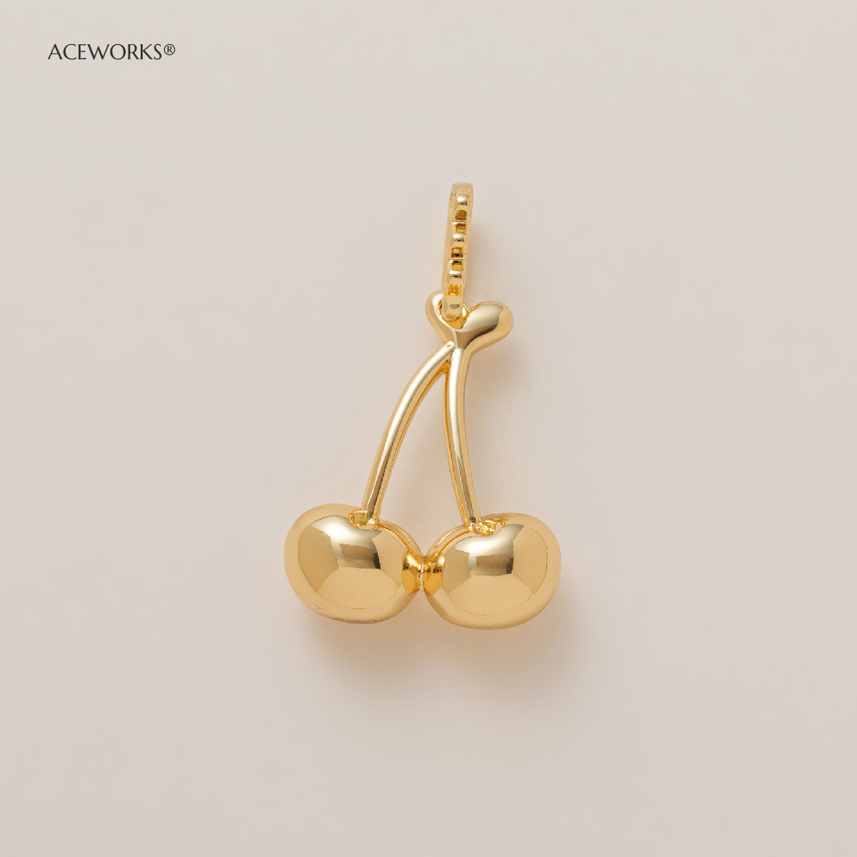 Cherry pendant-Gold