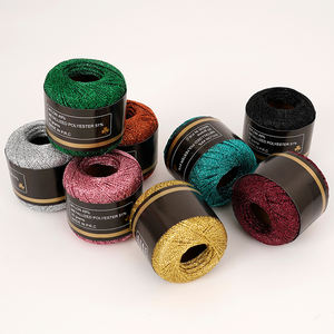 Cordon métallique argenté doré de 2mm, fil rond étincelant pour ornements de Noël, fil tressé à la main pour décoration de cadeaux. - Product Image 5