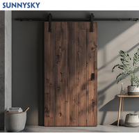 Sunnysky personnalisé chambre à coucher design coulissant porte de grange portes maison moderne porte de grange en bois massif