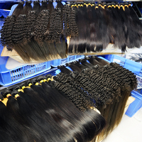 Qualité supérieure, couleur naturelle ( # 1b) Lot de cheveux naturels bouclés pixie, couleur naturelle, 100% cheveux humains (cheveux naturels), vente en gros
