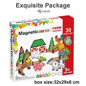 Animaux <span class=keywords><strong>de</strong></span> <span class=keywords><strong>la</strong></span> <span class=keywords><strong>ferme</strong></span> Imagination jouets créativité Montessori jouets éducatifs carreaux <span class=keywords><strong>de</strong></span> construction magnétiques carreaux magnétiques - Product Image 6
