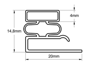 Joint d'étanchéité magnétique en PVC sur mesure pour réfrigérateur, congélateur commercial, vitrine réfrigérée et chambre froide