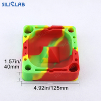 Outil de collecte de fesses de suie sans fumée Accessoires pour fumeurs Cendriers carrés multifonctionnels en silicone Cendrier de poche
