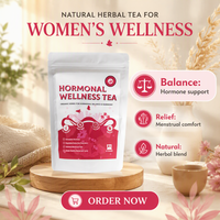 Thé aux herbes 100% naturel pour l'équilibre hormonal, soutien menstruel féminin, bien-être ménopause, marque privée, vente en gros, directement de l'usine