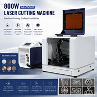 Découpeuse laser à fibre mini 2030 de haute précision 800W, refroidie par air, pour tôles en acier inoxydable