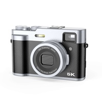 Kamera Video Digital Dual kamera Retro profesional, sepatu panas Flash LED daya tinggi dengan transmisi gambar WiFi perekam 5K/4K