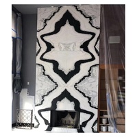 Marches d'escalier en marbre blanc Panda, pierre d'intérieur et d'extérieur avec des veines noires pour la cuisine, la salle à manger, l'atelier, les applications d'atelier