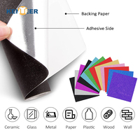 Venta al por mayor DIY artesanía vinilo PVC brillo pegatina holográfica brillo autoadhesivo rollo de vinilo para plotter de corte