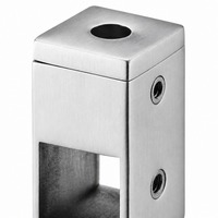 Support de garde-corps rectangulaire en acier inoxydable pour escalier et balcon