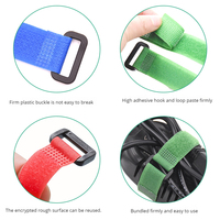 Attache de câble Velcroes réglable sangle à crochet et boucle en nylon attache de câble sangle avec boucle pour la puissance de cerclage de batterie